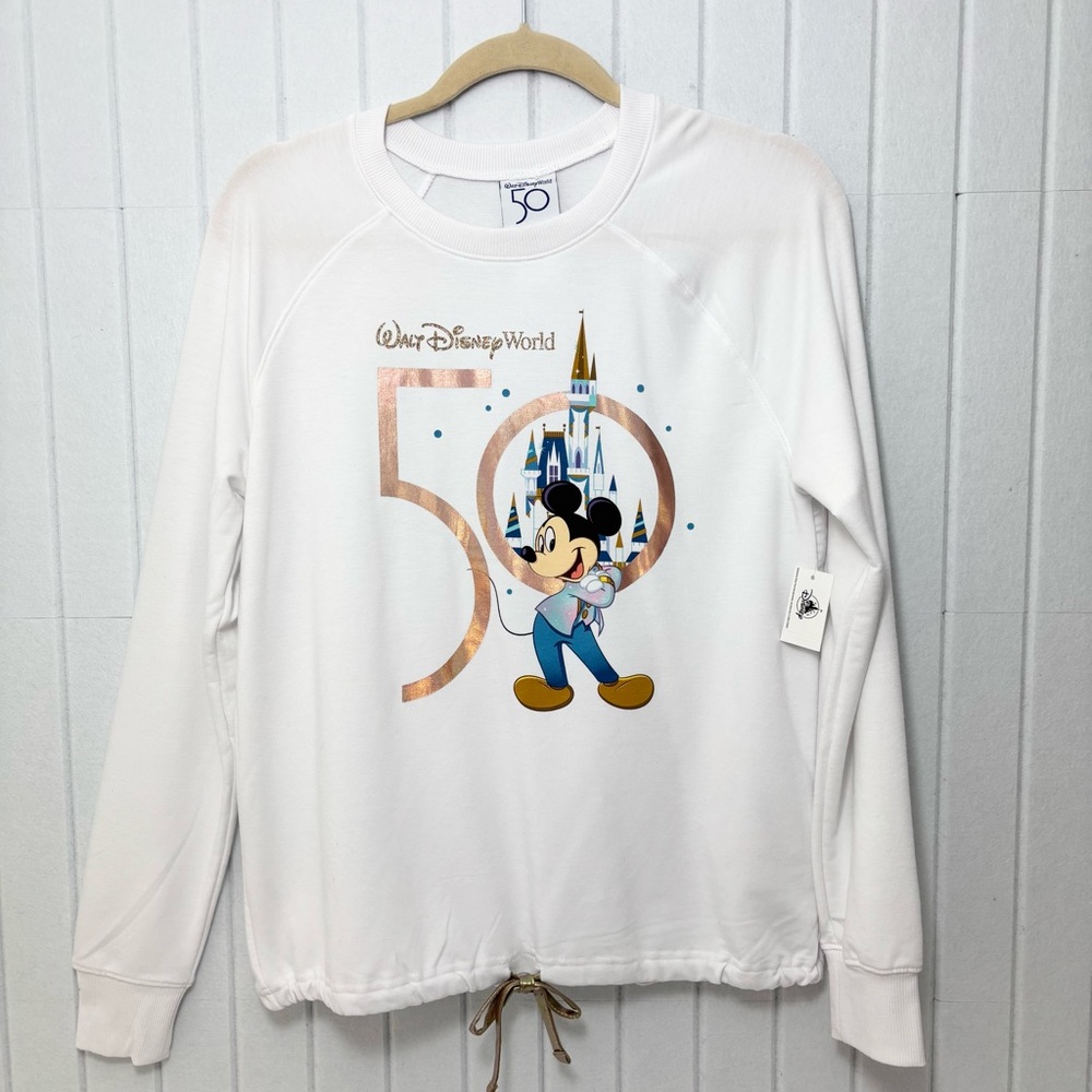Disney 50th Anniversary Mickey Mouse Long‎ Sleeve Top Size S NEW